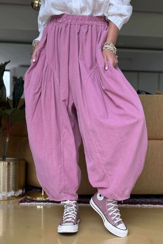 Made in Italy Cooper Needlecord Sia Pant Indian Pink